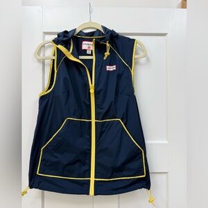 Hunter Navy and Yellow Hooded Vest